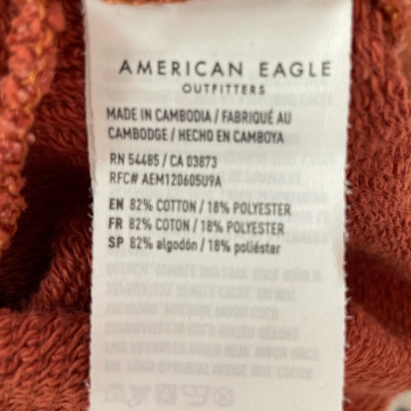 American Eagle sweatshirt in rust (S) - Picture 3 of 3